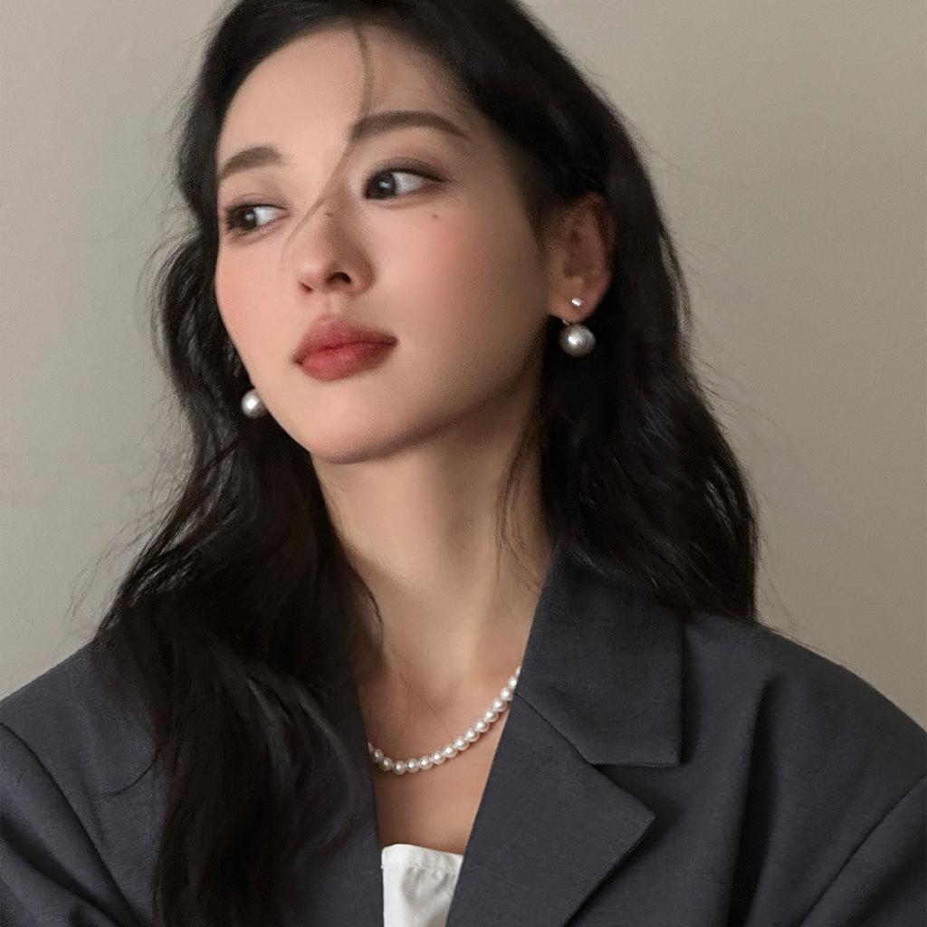 Французские ретро-серьги-гвоздики с жемчугом, женские изысканные и уникальные высококачественные серебряные серьги-иглы, новые серьги