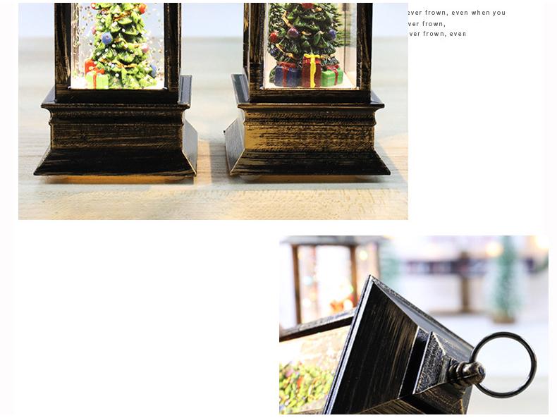 Christmas Santa Claus Crystal Lantern & Ornament