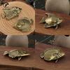 Antique Brass Pterophyllum Scalare Fish Watching Fishes Sea Animals Model Fishbowl Decoration Action Figures Education Miniature