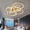 Modern LED Ceiling Chandelier Lighting for Living Bedroom Ring Pendant Lamp Postmodern Simple Lustre Foyer Chandeliers