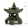 Resin Chinese Style Bonsai Pagoda Figurine Aquarium Decor Fish Tank Adornment Home Garden Nament Miniature Landscape Statue Home