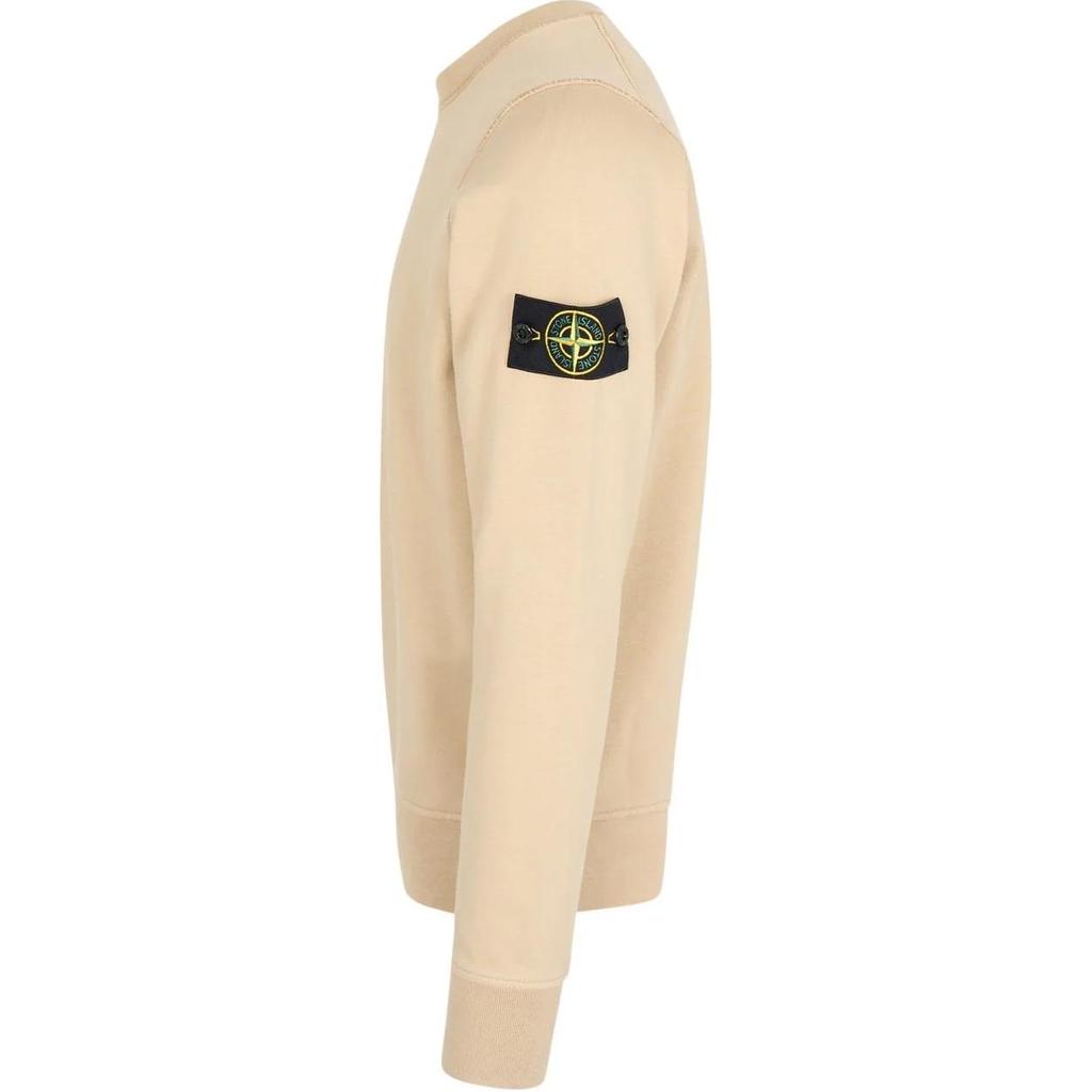 STONE ISLAND Однотонный свитшот с круглым вырезом и длинными рукавами для мужчин светло-коричневый K1S1561000-44S0051-V009A
