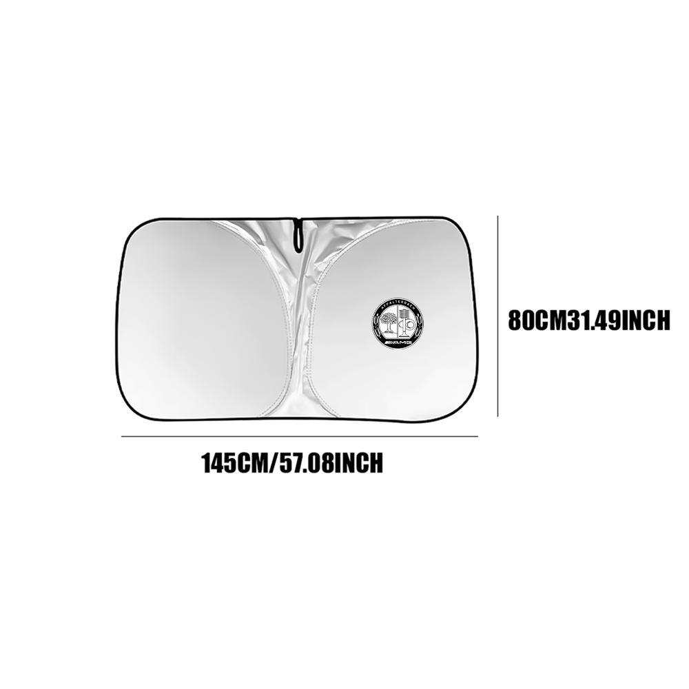 FSI1 1Pc Car Front Window Sunshade Shield Folding Windshield UV Block Cover For Mercedes Benz A C S Class W211 GLC GLE CLA AMG