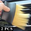 2PC Car Interior Sweeping Dust Soft Brush Car Wash Tool Artifact Car Interior Gap Dust Brush Air Outlet Cleaning Brush
