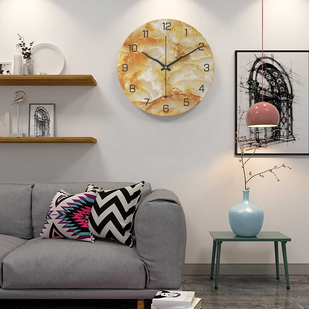 Многоцветный опциональный европейский имитация мрамора настенные часы простой современный дизайн кварц гостиная украшение дома кухня беззвучный