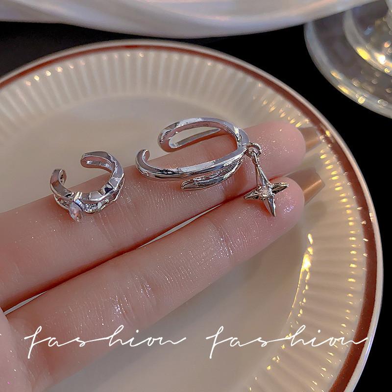 iF ME Женские серьги, элегантные серьги-клипсы с кристаллами и звездами, серебряные серьги для женщин, гипоаллергенные серьги, ювелирные аксессуары