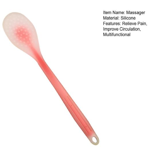 Силиконовый длинный массажер для спины снимает боль, улучшает кровообращение, многофункциональный удобный массажер для домашнего использования