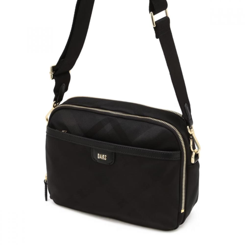 Daks Black Big Check Jacquard Crossbody Bag Dcba3e641