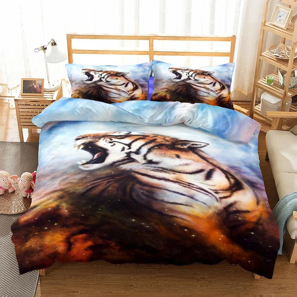 Комплект постельного белья 3D Tigers King Queen Double Full Twin Single Size Комплект постельного белья