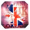 [M5296] - Canvas 'So British' Map (40x40 Cm)