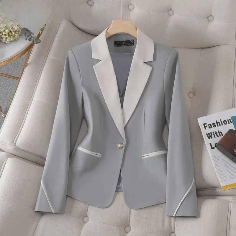 Busalong Women's Long-Sleeve Professional Suit Jacket 8302
