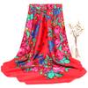 Women Headscarf Head Scarves Floral Print Handkerchief Shawl Square Scarf Hijab Retro Ethnic