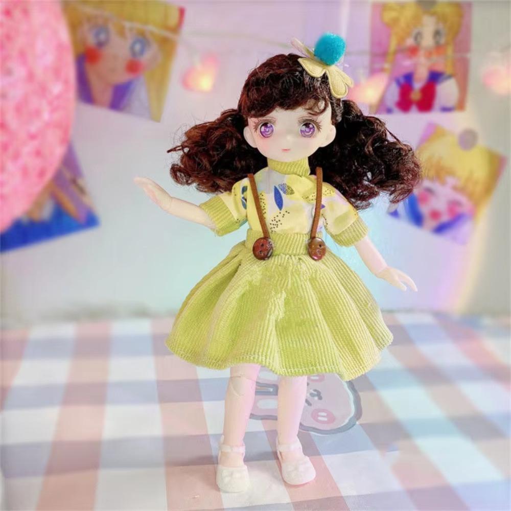 3D Глаза BJD Кукла с Одеждой с Одеждой Съемные Суставы Кукла Подарки для Девочек