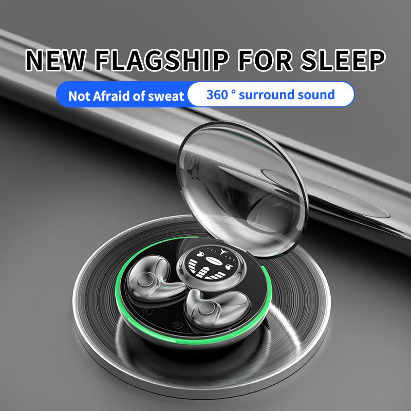 Мини-наушники для сна, невидимые наушники, беспроводные гарнитуры Bluetooth 5.3, водонепроницаемые скрытые наушники IPX5 для телефона