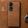 Защитный чехол из натуральной кожи для Honor 70 Series (Кожа Сумасшедшей Лошади)