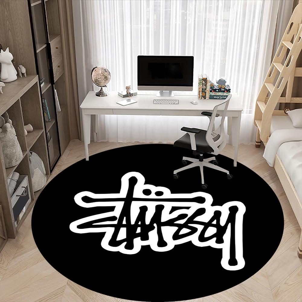 1 шт. Круглый ковер Stussy Office, Под офисные стулья, Спальня, Гостиная, Домашний декор a0926148