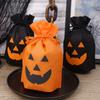 30/5 шт. Мешочек для конфет на Хэллоуин с завязкой из нетканого материала, мешочек для печенья и сладостей, подарочный мешочек с тыквой, украшения для детской вечеринки на Хэллоуин