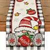 Snowman Christmas Table Runner Elk Merry Christmas Decorations New Christmas Tablecloth  Home Decor