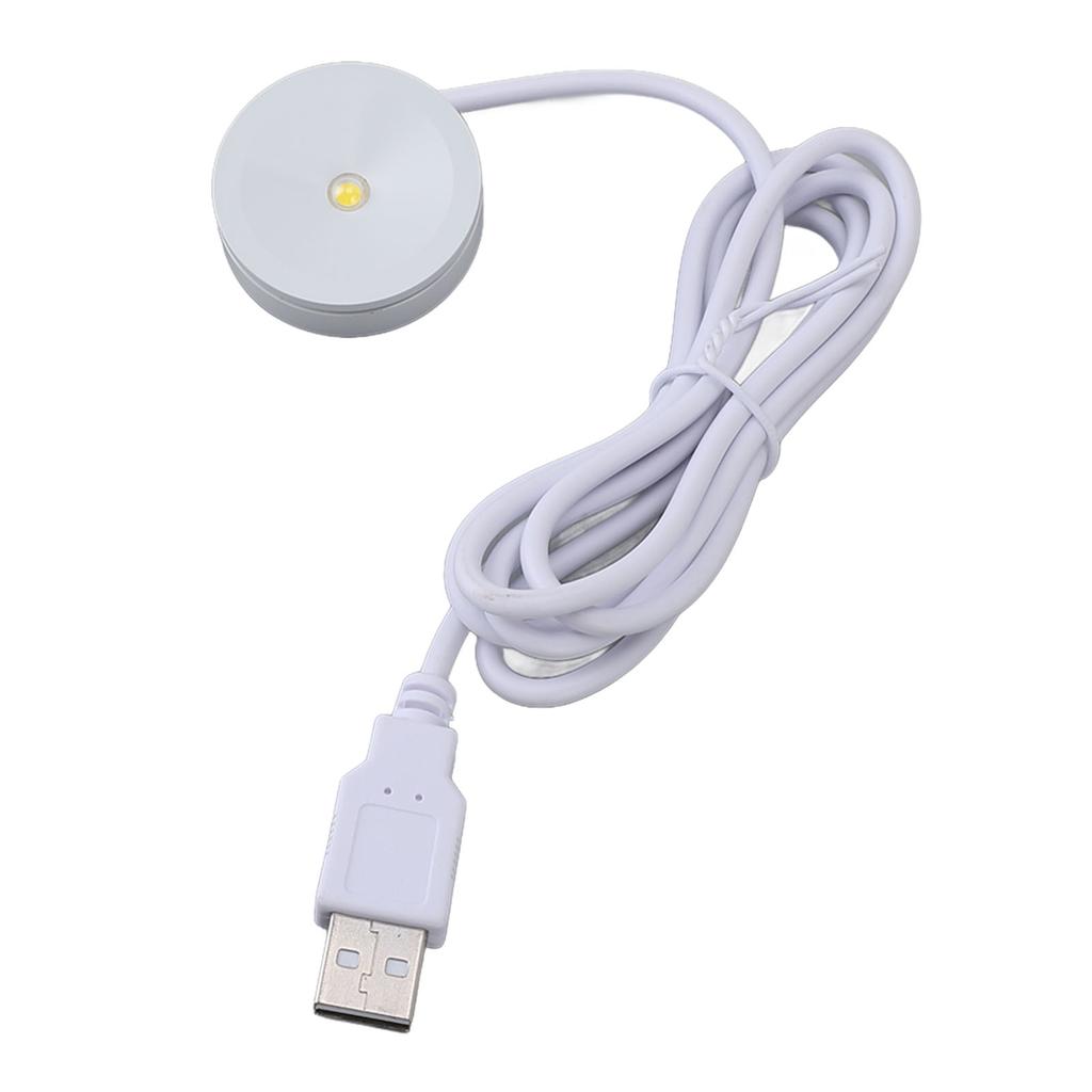 2 Sets Mini Spotlight 5V 1W USB LED Round Eye Caring with 4.3ft Wire Jewelry Display Lighting Fixture for Showcase