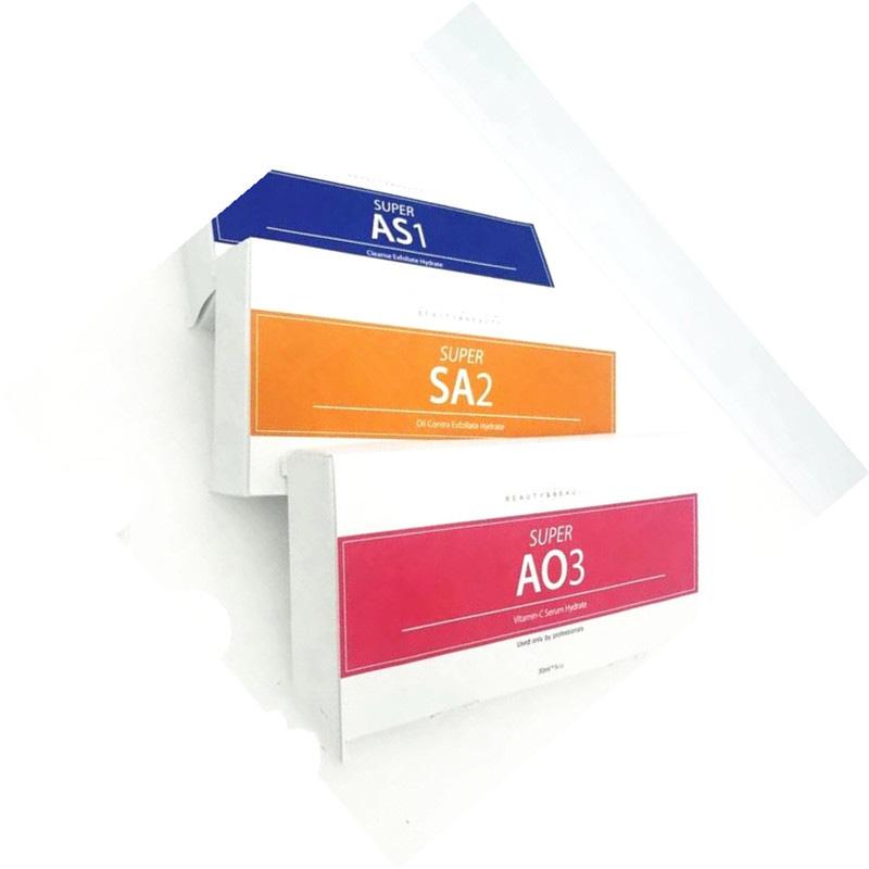 3pcs Aqua Peel Solution For Hydrogen Oxygen Small Bubble Machine Skincare Cleansing Dermabrasion Beauty Salon Use AS1 SA2 AO3