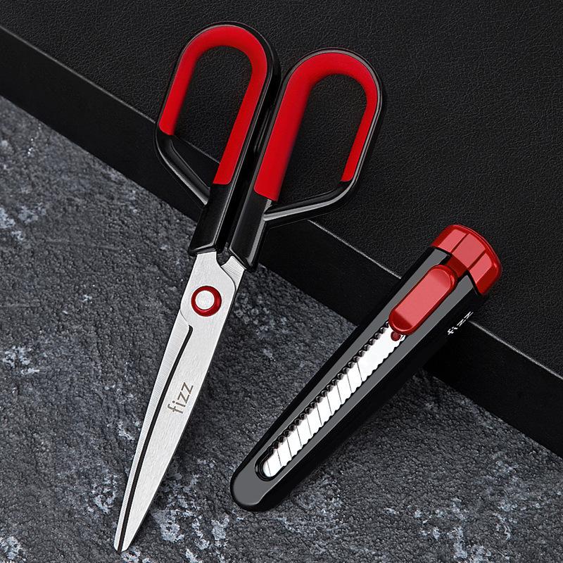 High-Precision 2 in 1 Scissors Featuring an Integrated Cutter Blade for DIY Projects