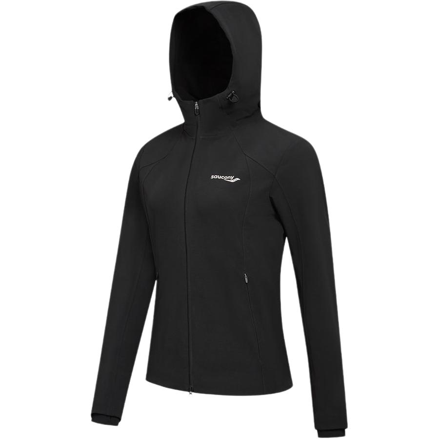 SAUCONY Удобная однотонная куртка с капюшоном на молнии, приятная к коже, унисекс, SA1269WJ21L-BK001