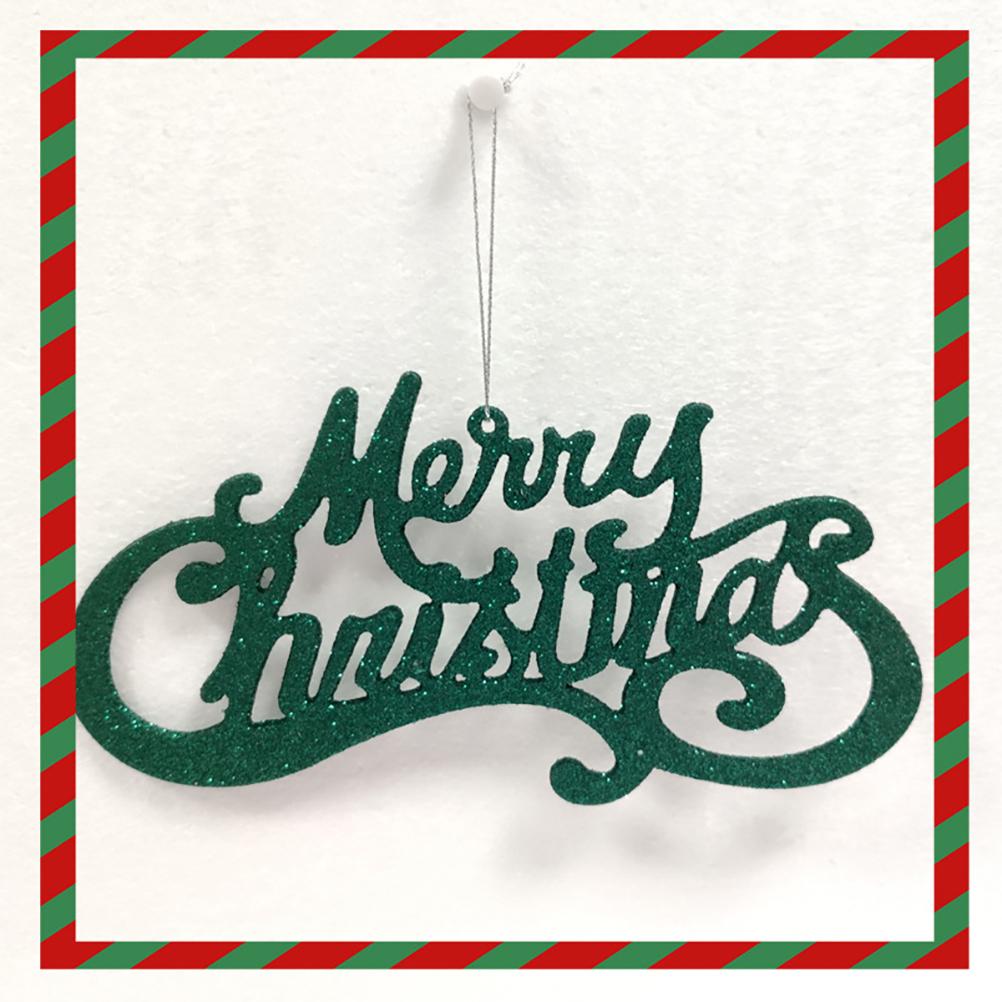 2 шт. Подвесные украшения с надписью Merry Christmas, украшение для рождественской елки, блестящая открытка для рождественских сувениров для дома и вечеринки