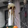 3D Printed Skull Spooky Wind Chimes Vintage Outdoor Garden Ornaments for Backyard Patio Lawn Shrine Porch Balcony