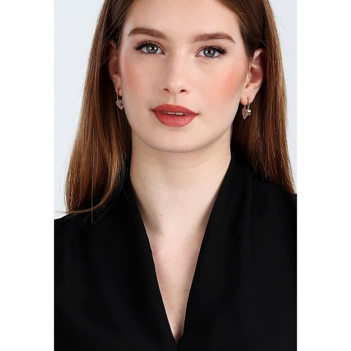 Boucles d'oreilles - MORELLATO - SABG27 - Or jaune - Cristal blanc - Femme - Pendant - Crochet