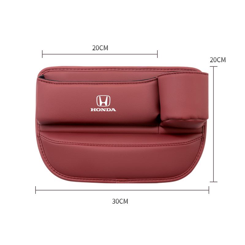 CLSGX1 Multifunction Leather Storage Box Car Seat Gap Organizer Cup Holder For Honda Civic Fit Accord City Vezel CR-V S660 Odyssey HR-V