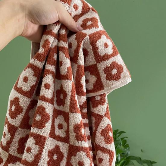 Полотенце для мытья, сильное водопоглощение, дизайн с цветочным принтом, чистый хлопок, для детей и взрослых, полотенце для чистки лица, рук, товары для дома