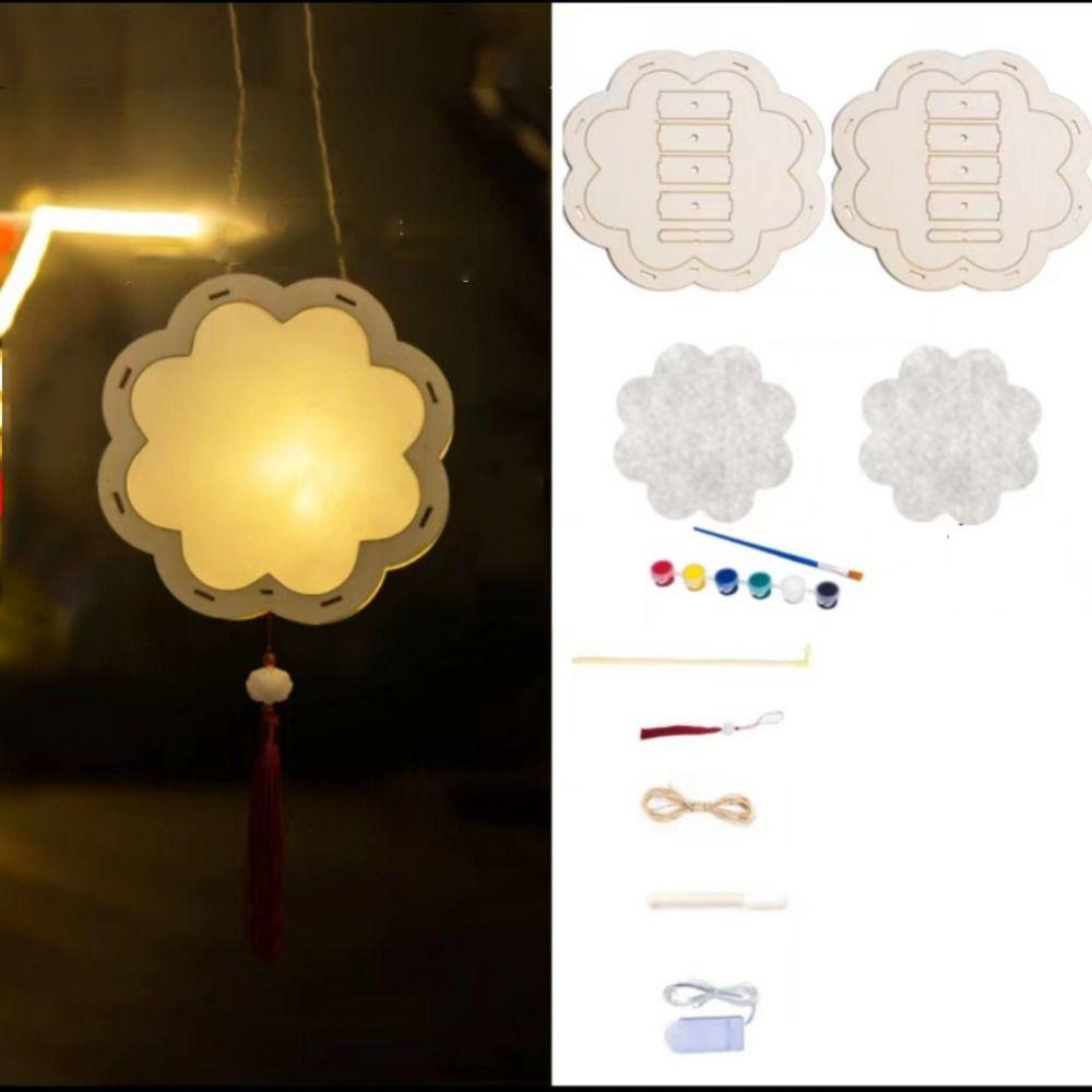 Светодиодный фонарь Праздника середины осени Деревянный художественный фонарь Ручная работа Подвесная лампа Декор для вечеринки