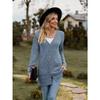 Women's Cardigan Sweater Long Sleeve Solid Color Striped Knit Autumn Winter Fashion