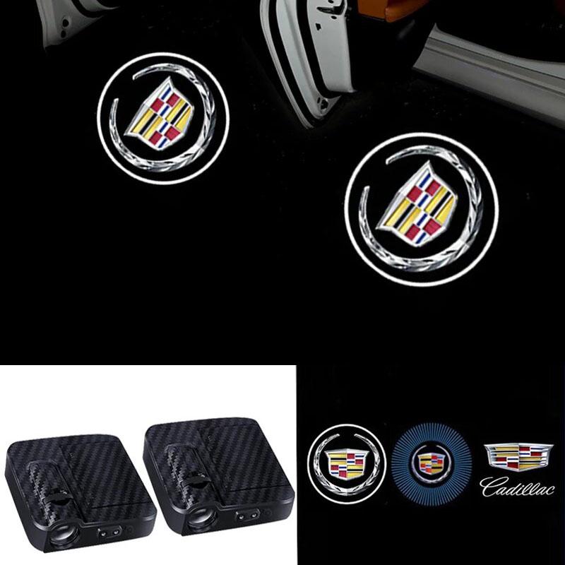 2pcs Car Door Welcome Light Shadow Lamp Projector Decoration for Cadillac ATS BLS CT6 CTS SLS SRX XT4 XT5 Escalade Deville DTS