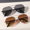 2pcs Pilot Style Fashion Glasses Suitable For Men's Daily Use Casual Shades Accessories