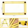 Foldable Ruler Multi Angle Ruler 4 Folding Protractor Template Angle Measuring Tool for Brick Tile Wood Corner Work