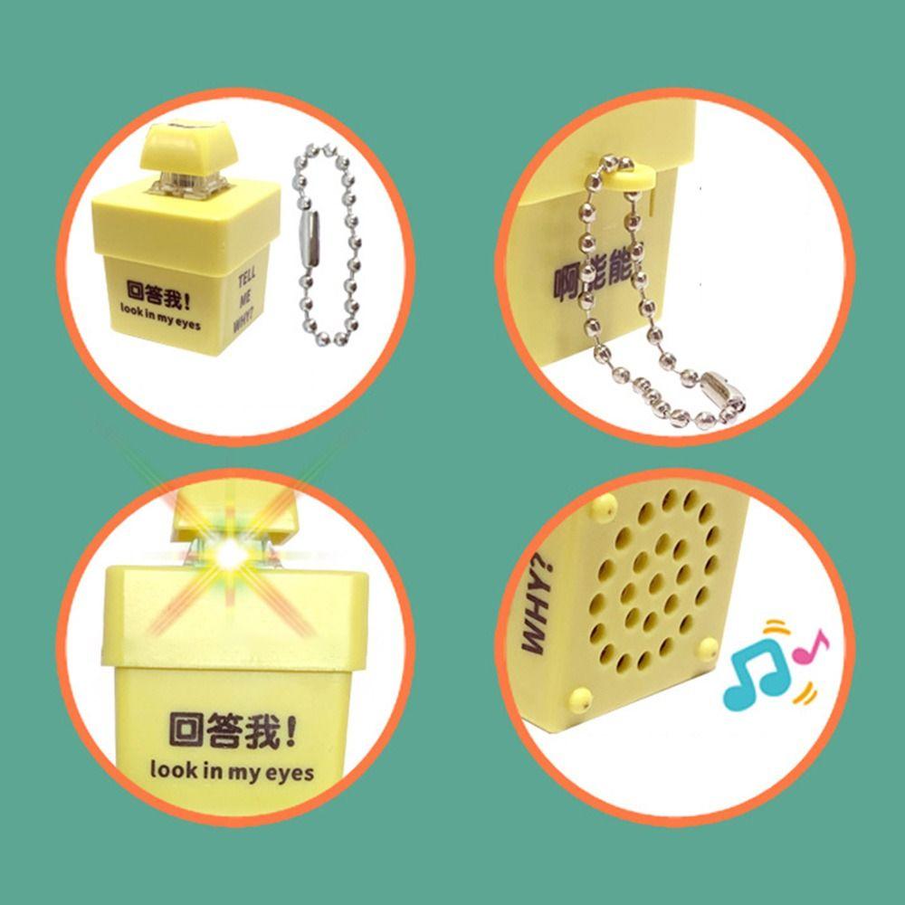 Glowing Keyboard Sound Emulator Luminous Keychain Quotation Pronunciation Luminous Keychain