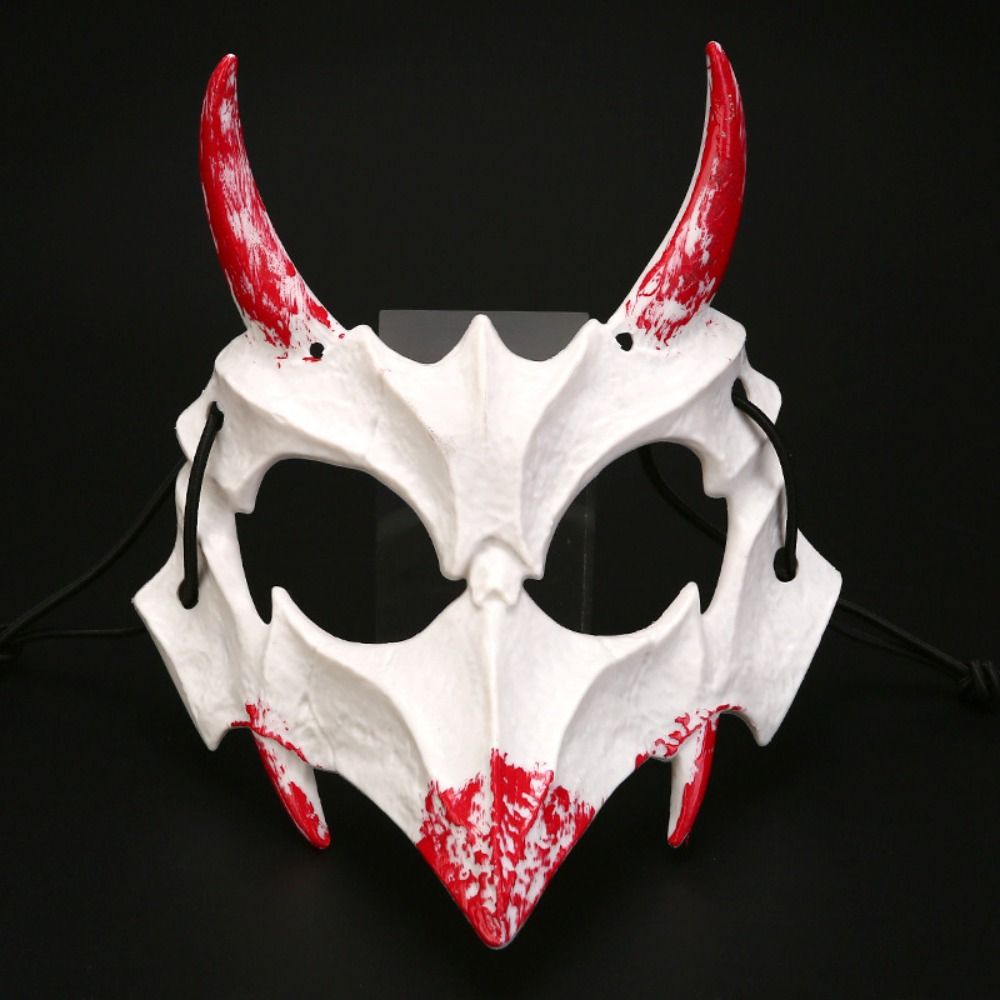 Resin Long Teeth Mask Half Mask Bloody Skull Mask Nightclub Cosplay