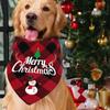 2pcs New Adjustable Christmas Pet Triangle Scarf Plaid Dog Bib Dog Bandanas Reversible Scarves