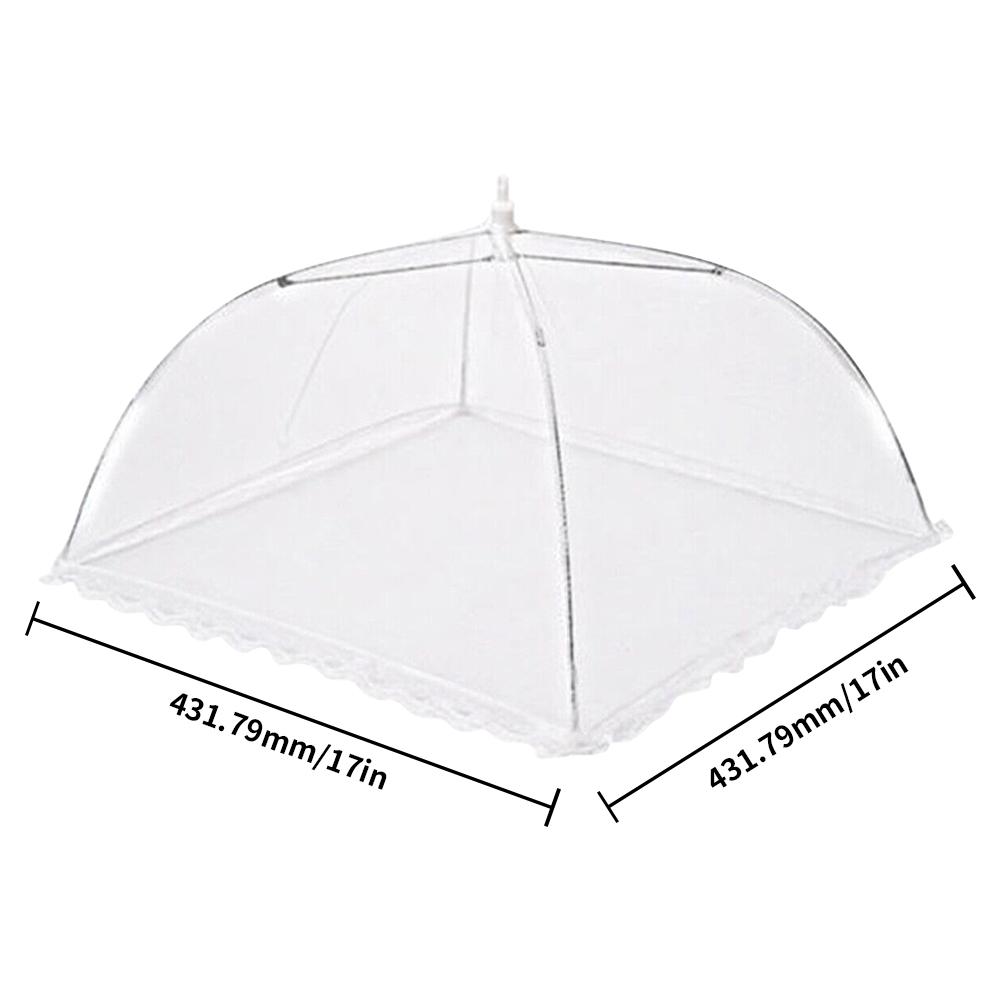 Складная сетчатая крышка для еды, домашняя кухонная, зонтик для посуды, многоразовая, кружевная, защита от комаров, мух, насекомых, подставка-защита для тарелок, еды