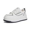 Foam sole leather little white shoes women's 2025 spring new heightening muffin shoes casual versatile board shoes platform women's shoes