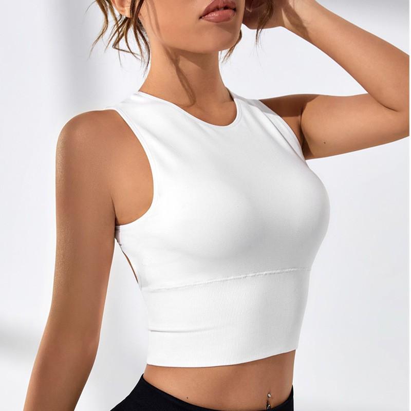 Women's Quick-Dry Seamless Yoga Top - Sleeveless, Sexy Sports Vest