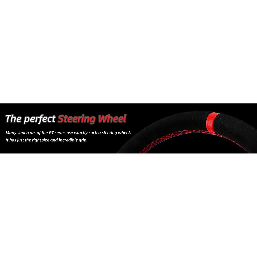 330mm GT Steering Wheel Suede Competitive Karting Drift Racing PC Simulation Game Wheel Rim