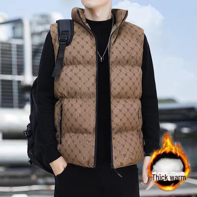 Мужской модный хлопковый жилет с воротником-стойкой - повседневная мода осень/зима