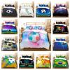 Футбольный дизайн, 2/3 шт., комплект постельного белья, детская наволочка, покрывало, пододеяльник, подарок для мальчика, крутой двойной комплект пододеяльников для мальчиков