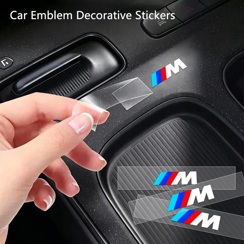 IVZR8 Car Logo For BMW M Emblem E46 E36 E34 F10 E90 Creative Sticker Metal BMW M Emblem E46 E36 E34 F10 E90 F30 E60 F30 E30 E92 E87