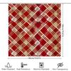 GAEGold Red Striped Bathroom Shower Curtain for Home Decor