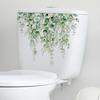 Colors Green Plant Flowers Pattern Self-Adhesive Wall Sticker for Home Bathroom