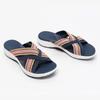 Women's Sandals Summer New Flat-bottomed Wedge Heel Fish Mouth Fly-woven Cross Sandals Women's Slippers