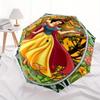 Snow White Cartoon Umbrella, Portable 3-Fold Compact Umbrella, Suitable for Camping, Hiking and Travel, Ideal Easter Birthday Gift for Famil